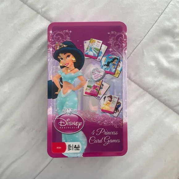 Disney Princess 4-Game Card Set in Tin - Family Fun, Kids Games, EUC. - Picture 2 of 7